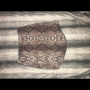 snake skin fitted skirt